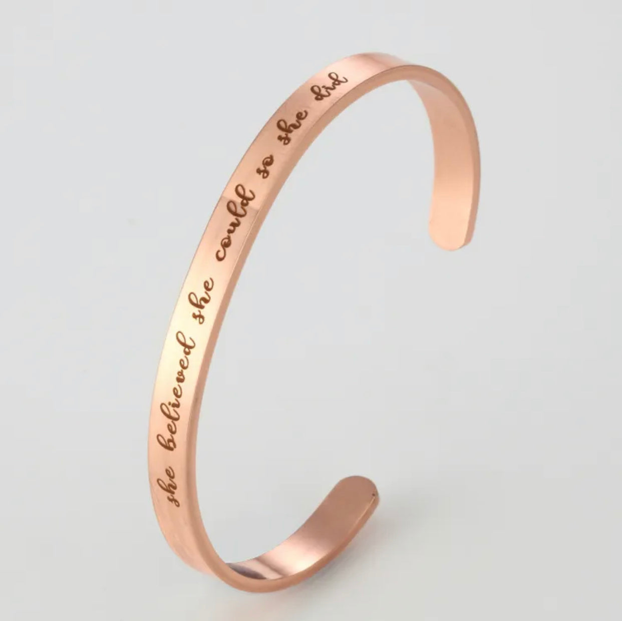 She beleived she could … ( Rose gold)