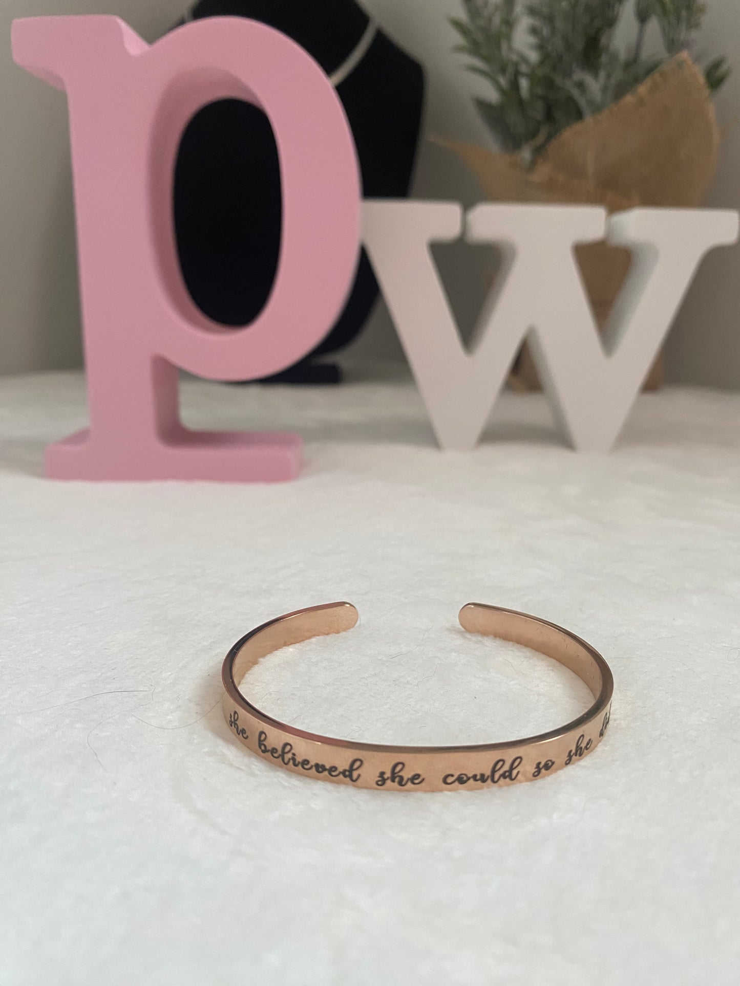 She beleived she could … ( Rose gold)